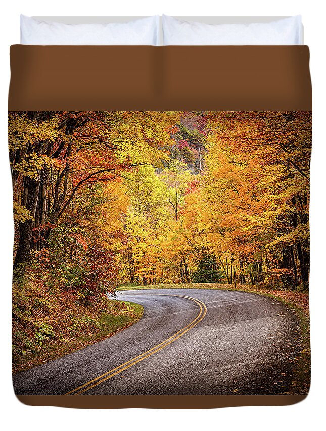 2022 Duvet Cover featuring the photograph Leaf Tunnel on BRP by Charles Hite