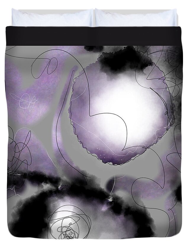 Space Duvet Cover featuring the digital art Time Means Nothing by Amber Lasche