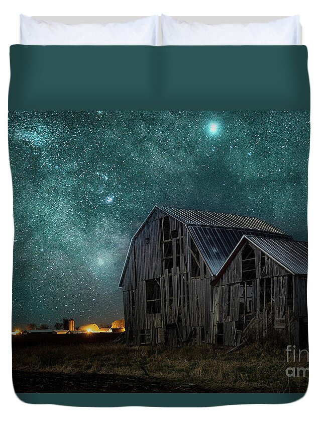 Barn Duvet Cover featuring the photograph Time takes everything 1 by Eric Curtin