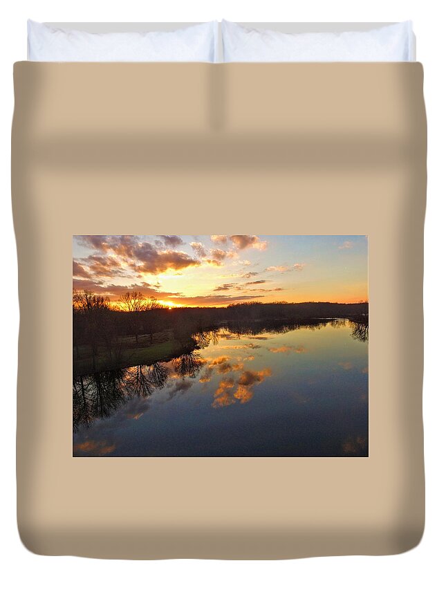  Duvet Cover featuring the photograph Tinkers Creek Park by Brad Nellis