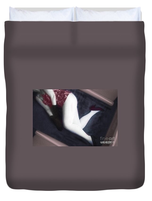 Tinted Bw Duvet Cover featuring the digital art Tinted BW by Bob Winberry