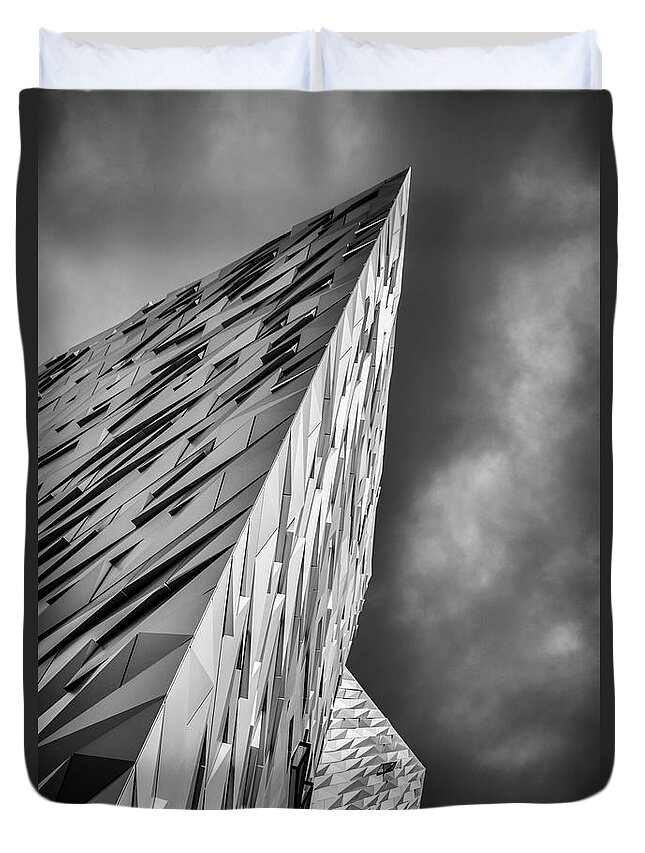 Belfast Duvet Cover featuring the photograph Titanic Belfast 1 by Nigel R Bell