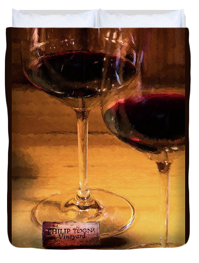 Cabernet Sauvignon Duvet Cover featuring the photograph Togni Wine 3 by David Letts