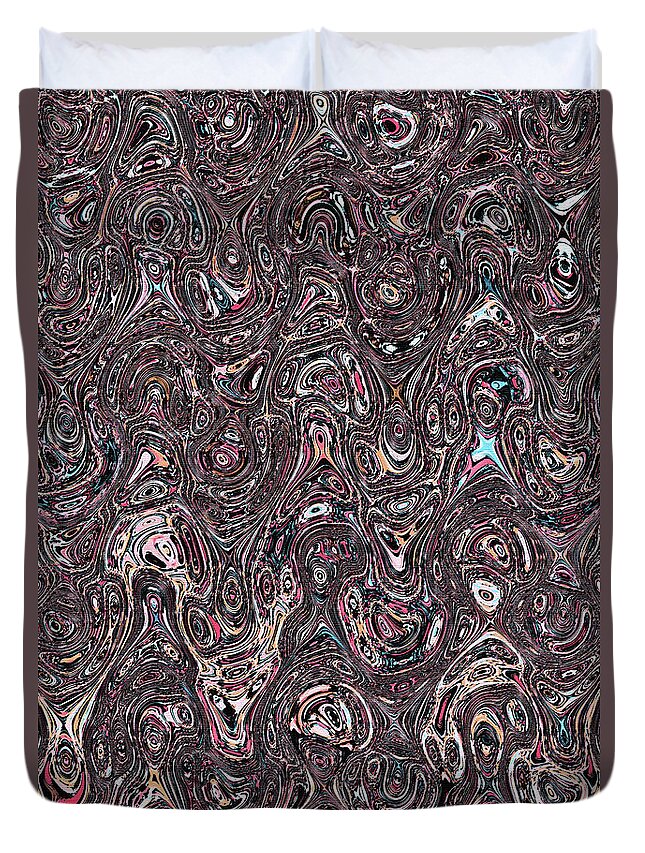 Tom Stanley Janca Recycle Bin Abstract # 7734 Duvet Cover featuring the digital art Tom Stanley Janca Recycle Bin Abstract # 7734 by Tom Janca
