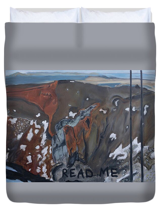New Zealand Duvet Cover featuring the painting Tongario Crossing by Whitney Palmer