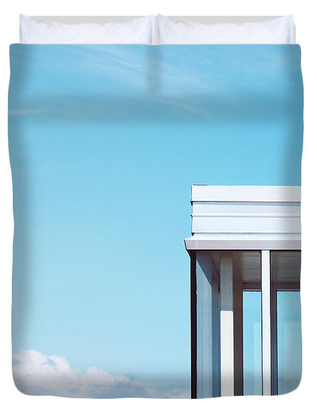 Architecture Duvet Cover featuring the photograph Top Floor by Scott Norris