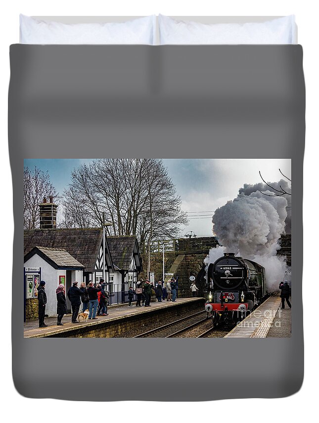 England Duvet Cover featuring the photograph Tornado Steam Train, Gargrave by Tom Holmes Photography