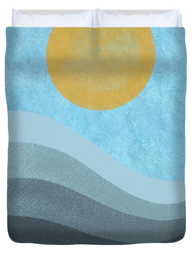 Duvet Cover featuring the painting Towards The Light by Mark Taylor