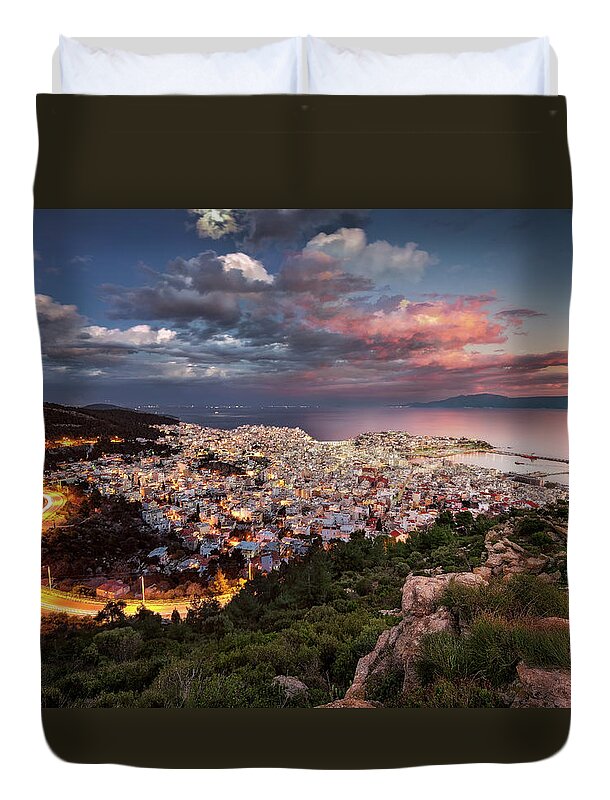 Kavala Duvet Cover featuring the photograph Transition by Elias Pentikis