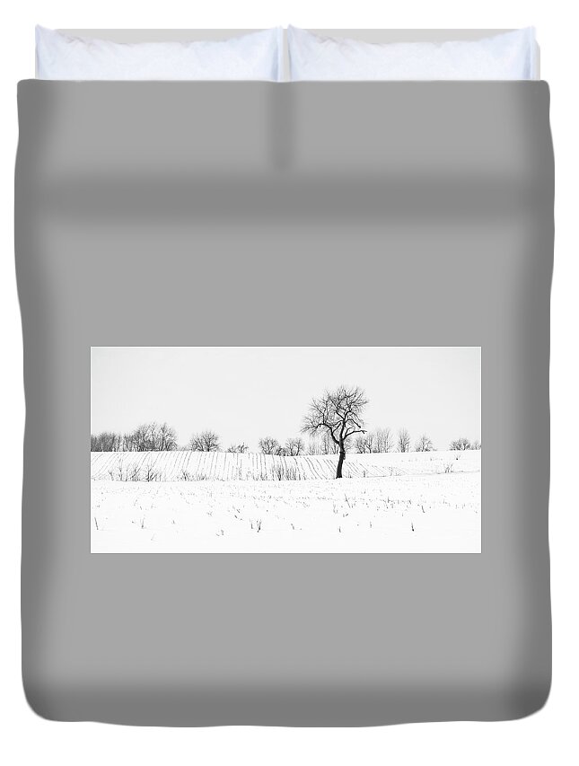 Winter Duvet Cover featuring the photograph Tree in Snow, 2 by Steven Ralser