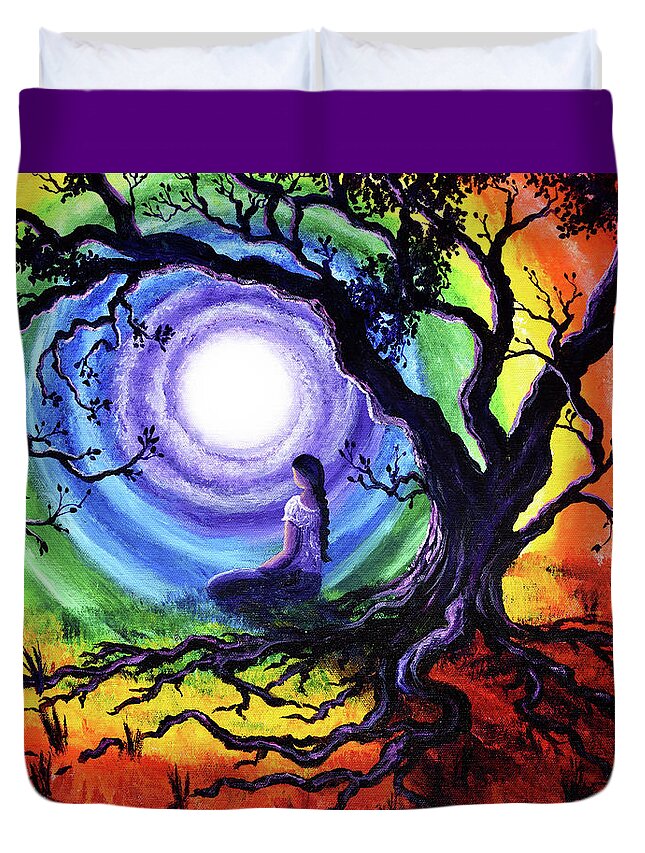 Gypsy Duvet Cover featuring the painting Tree of Life Meditation by Laura Iverson