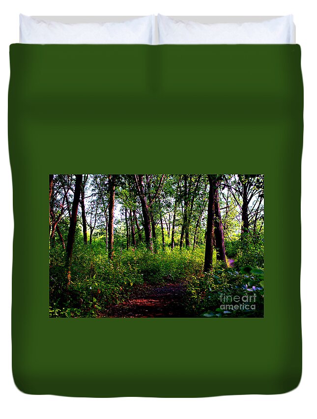 Nature Duvet Cover featuring the photograph Trees Through the Forest - Bold by Frank J Casella