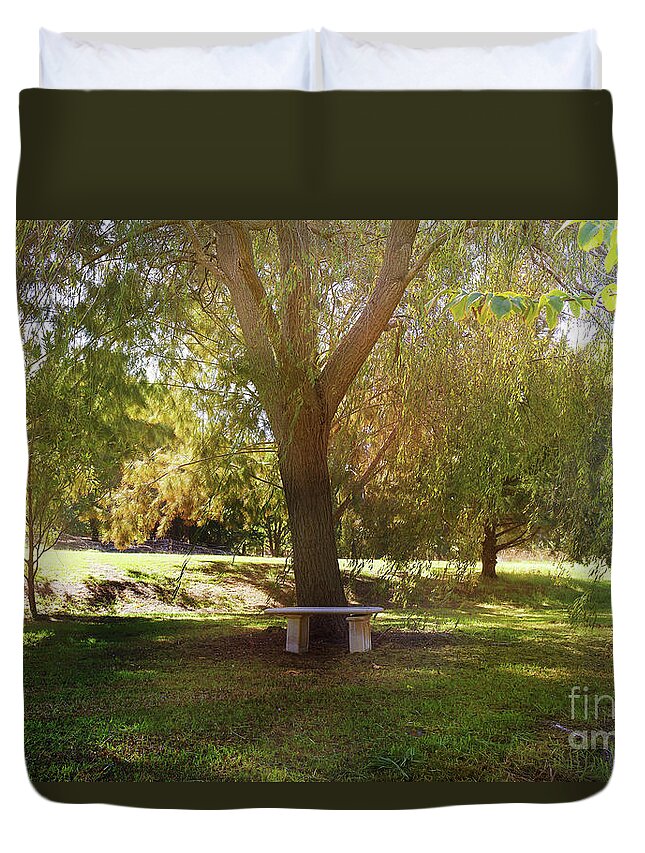 Garden Duvet Cover featuring the photograph Trotts Cottage Garden by Elaine Teague