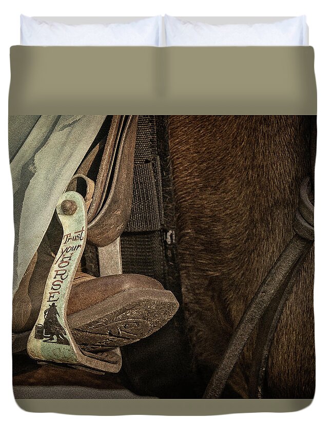 Horse Duvet Cover featuring the photograph Trust Your Horse by M Kathleen Warren