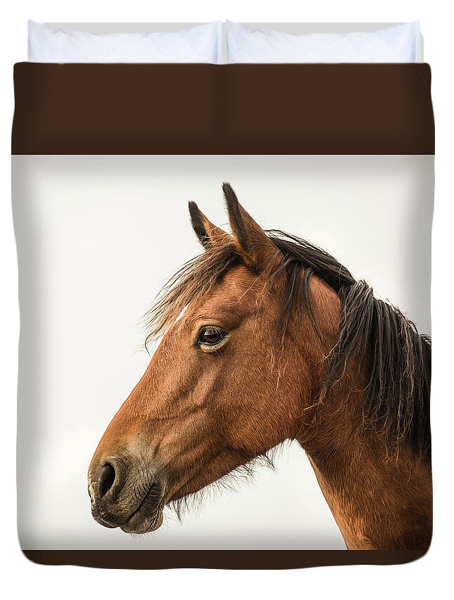 Horse Duvet Cover featuring the photograph Tucker - Horse Art by Lisa Saint