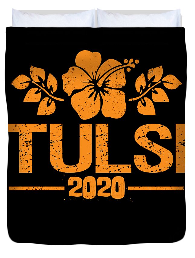 Election Duvet Cover featuring the digital art Tulsi Gabbard 2020 Aloha by Flippin Sweet Gear
