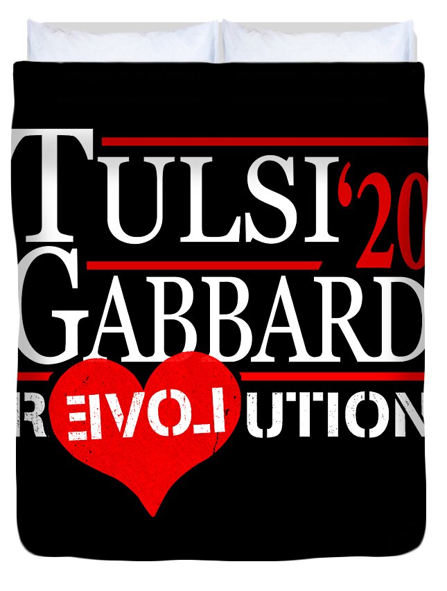 Election Duvet Cover featuring the digital art Tulsi Gabbard 2020 Revolution by Flippin Sweet Gear