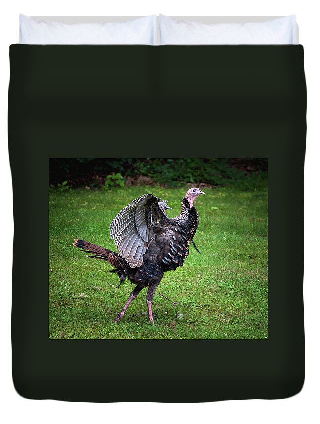 Turkey Duvet Cover featuring the photograph Turkey Strut by Steven Nelson