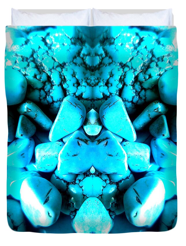 Turquoise Duvet Cover featuring the photograph Turquoise Titan by Stephenie Zagorski