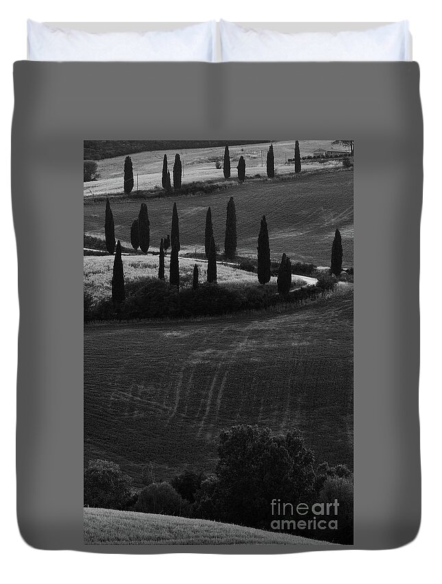 Italy Duvet Cover featuring the photograph Tuscan Curves by John F Tsumas