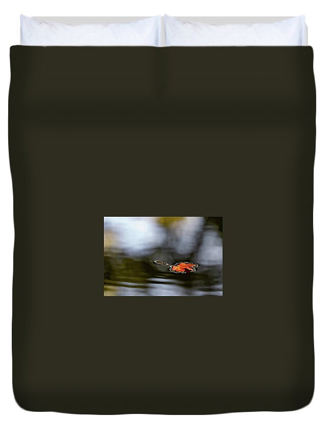 Autumn Duvet Cover featuring the photograph Twin Lakes Red by Kevin Suttlehan