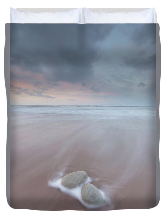 Beach Duvet Cover featuring the photograph Two of a kind by Anita Nicholson