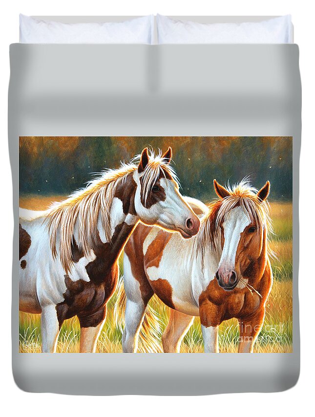 Cynthie Fisher Duvet Cover featuring the painting Two Paints by Cynthie Fisher