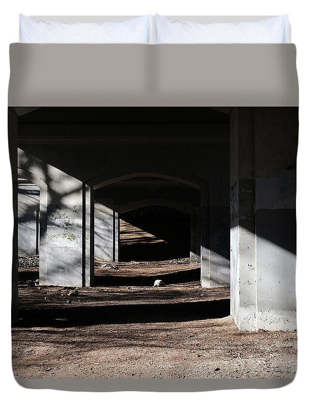  Duvet Cover featuring the photograph Under Mount Pleasant Again Again by Kreddible Trout