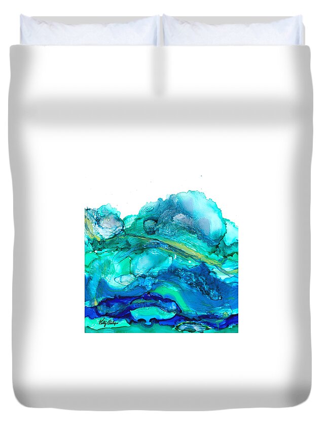 Water Duvet Cover featuring the painting Undertow by Katy Bishop