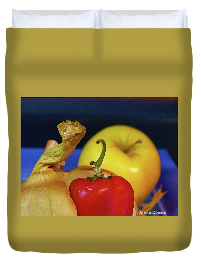 Yellow Delicious Apple Duvet Cover featuring the photograph Ambiance by Rosanne Licciardi