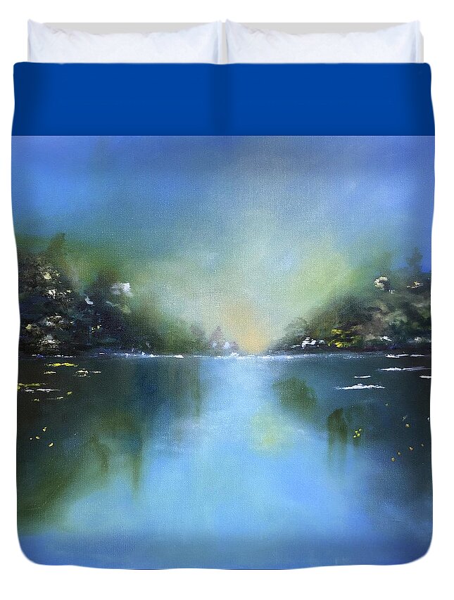 Styx Duvet Cover featuring the painting Untitled by Kate Conaboy
