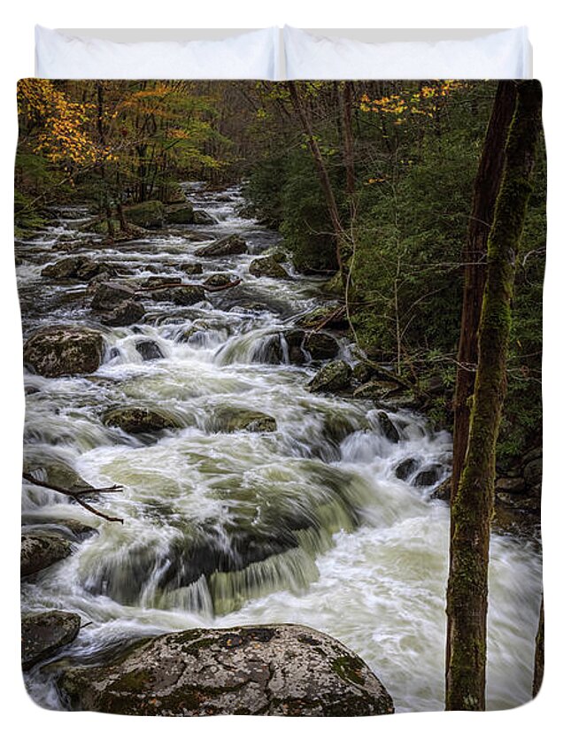 Fall Duvet Cover featuring the photograph Upper Tremont by Doug Sturgess