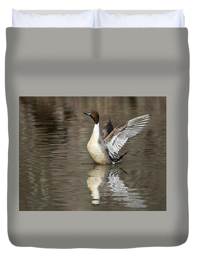 Duck Duvet Cover featuring the photograph Upward by Art Cole