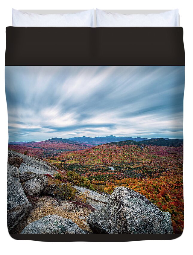 Autumn Duvet Cover featuring the photograph Valley Of Color by Jeff Sinon