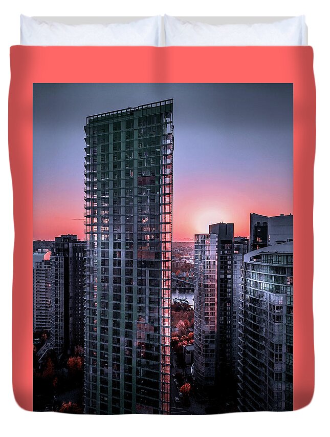 Affluent Opulent Luxe Style Duvet Cover featuring the photograph Vancouver British Columbia Canada Cityscape 4438 by Amyn Nasser