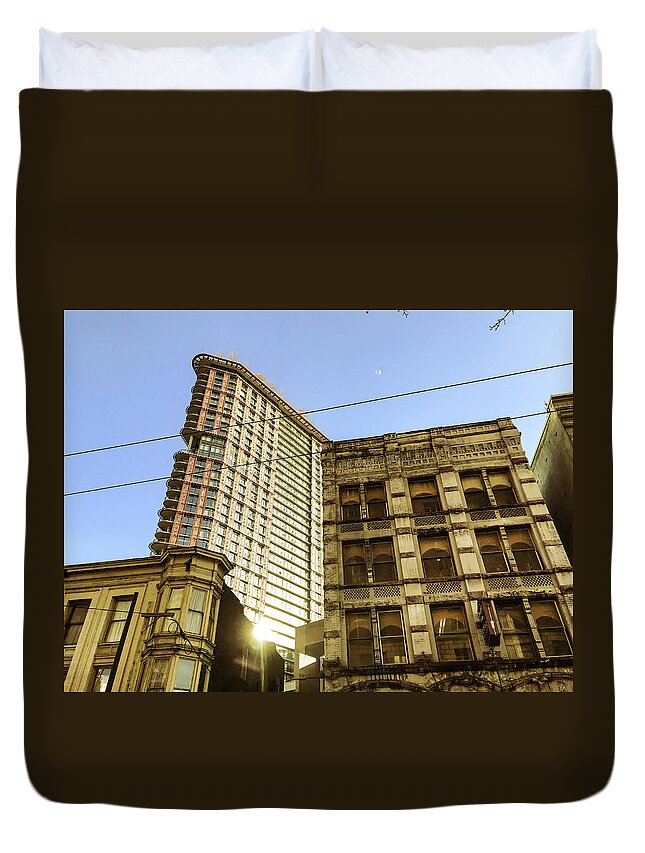 Vancouver Gastown Canada Duvet Cover featuring the photograph Vancouver British Columbia Canada Cityscape 4949 by Amyn Nasser