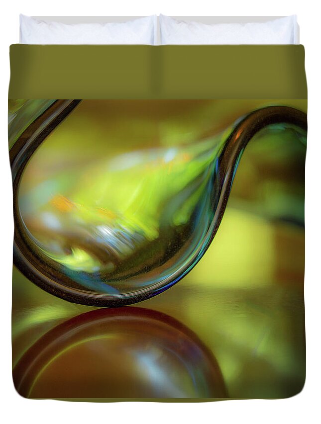 Vase Duvet Cover featuring the photograph Vase at Rest by Bob Cournoyer