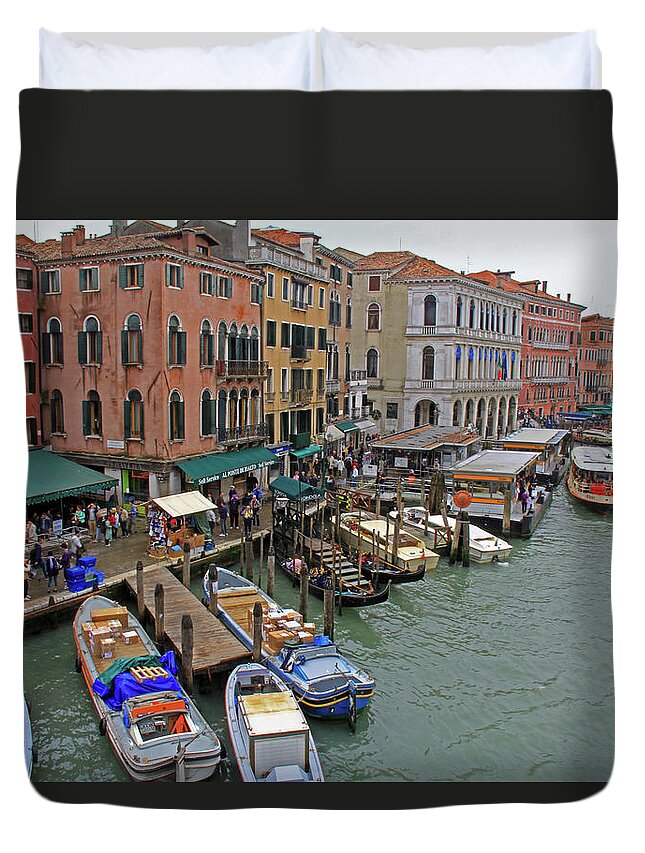 Venice Duvet Cover featuring the photograph Venice Italy Grand Canal 2 by Richard Krebs