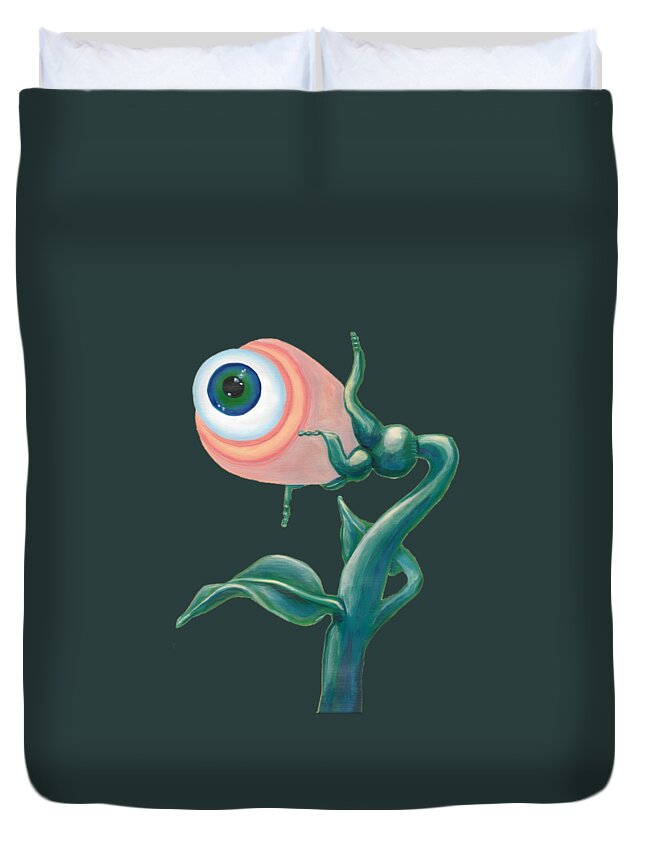 Surreal Duvet Cover featuring the painting Venus Eye Snap by Vicki Noble