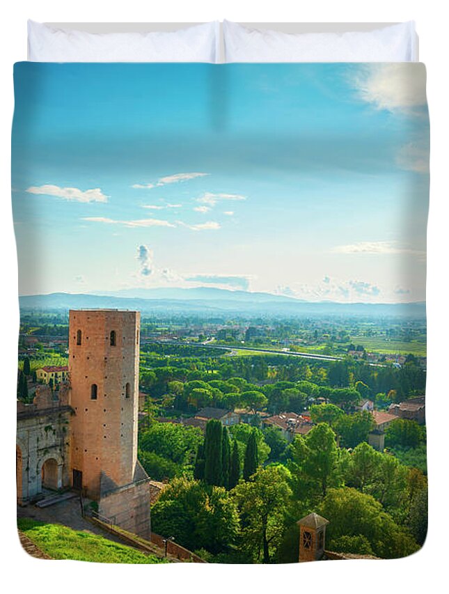 Spello Duvet Cover featuring the photograph Venus Gate, Spello by Stefano Orazzini