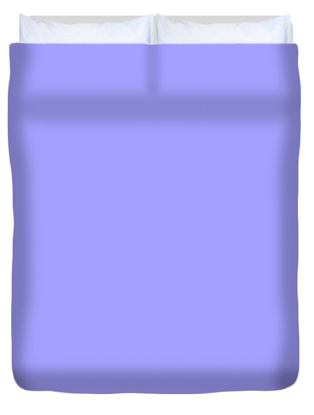 Light Duvet Cover featuring the digital art Very Light Peri Blue Gray Purple by Delynn Addams