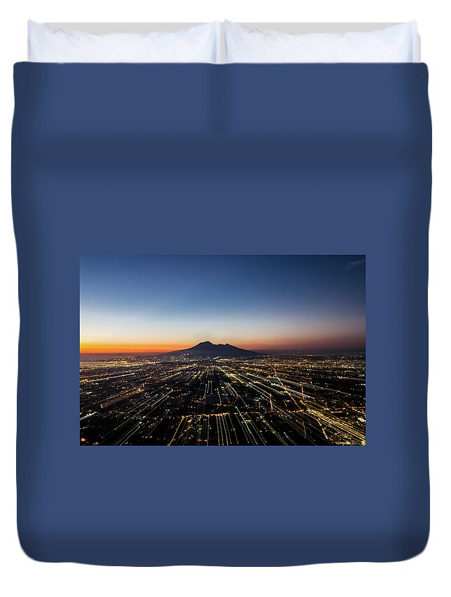 Landscape Duvet Cover featuring the photograph Vesuviustrail by Umberto Barone