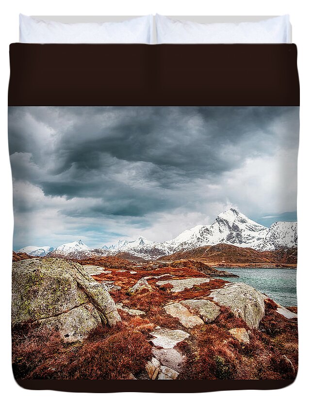 Landscape Duvet Cover featuring the photograph Vibes Speak Louder Than Words by Philippe Sainte-Laudy