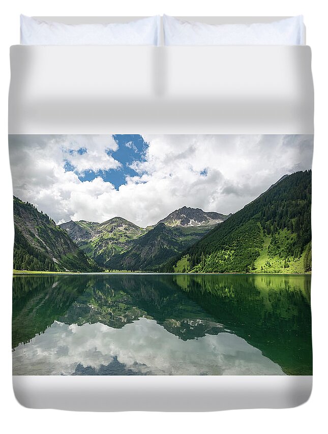 Nature Duvet Cover featuring the photograph Vilsalpsee by Andreas Levi