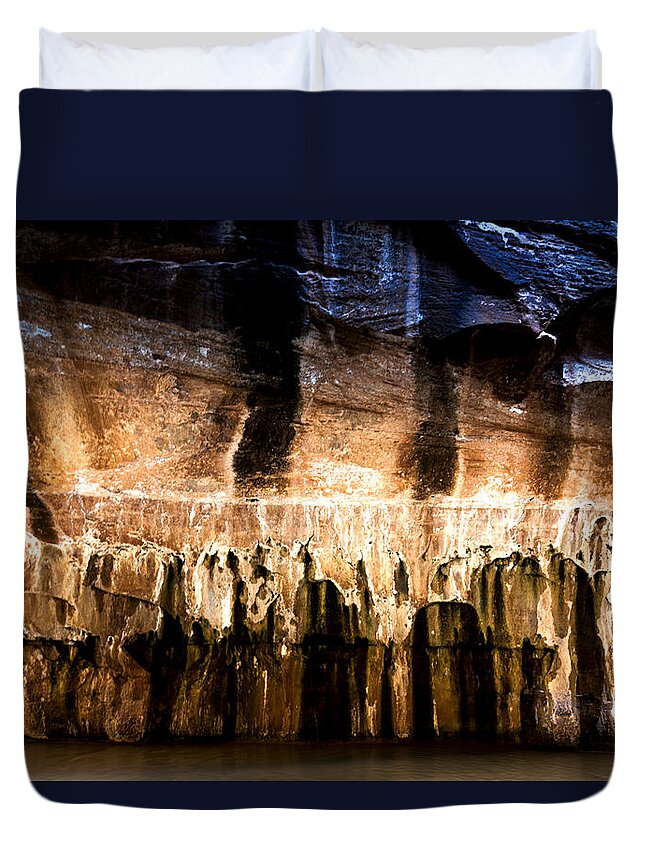 Utah Duvet Cover featuring the photograph Virgin Canyon Wall 1 by Mark Gomez