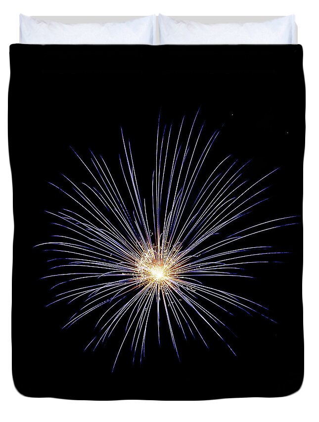 Fireworks Duvet Cover featuring the photograph Virginia City Fireworks 21 by Ron Long Ltd Photography