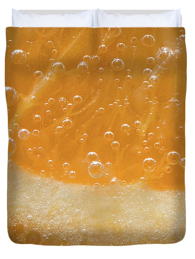 Orange Duvet Cover featuring the photograph Vitamin C by Susan Candelario
