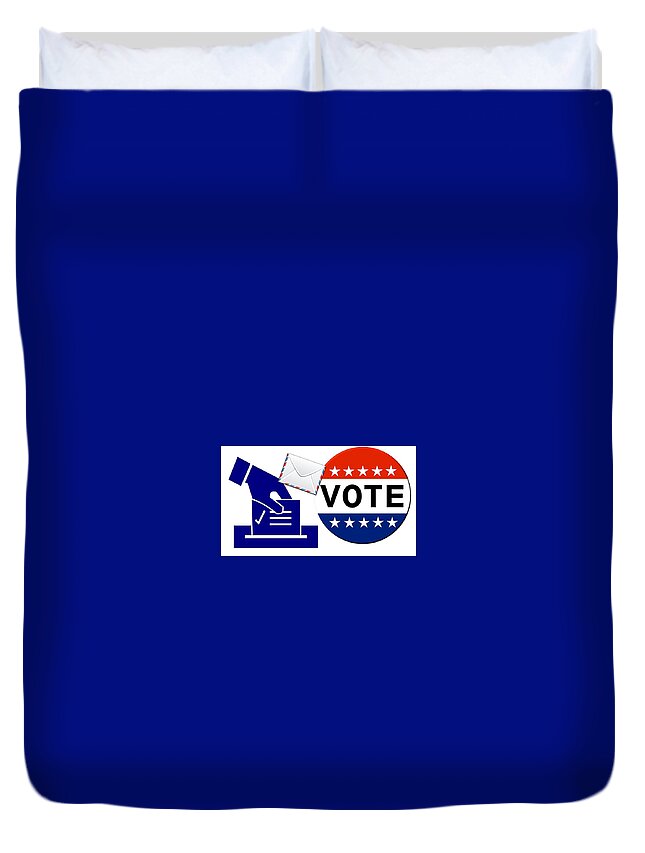 Vote Duvet Cover featuring the drawing Vote by Nancy Ayanna Wyatt