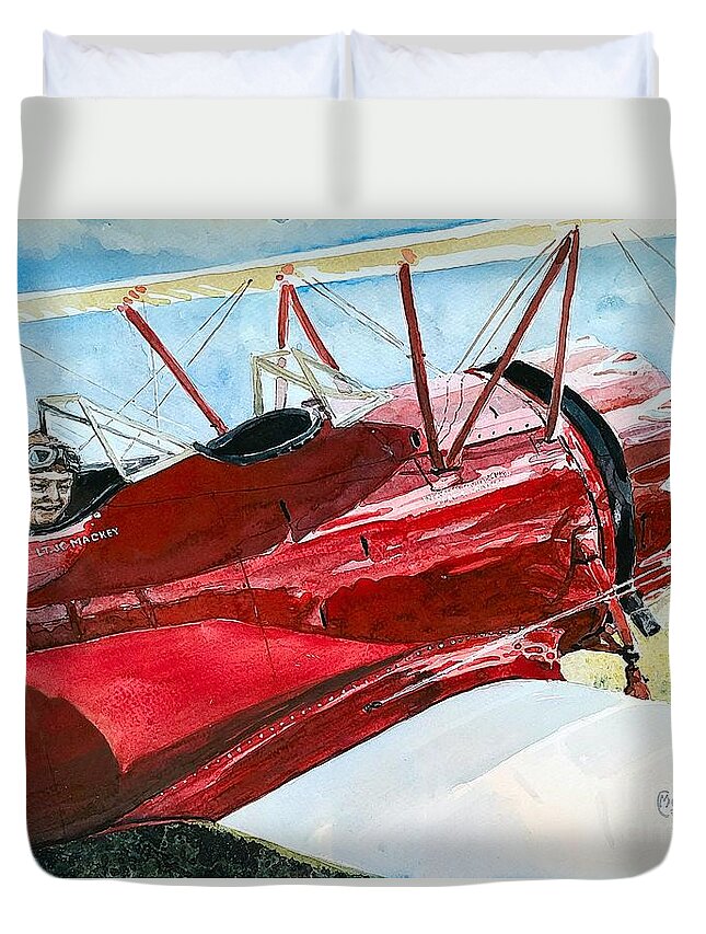 Waco Duvet Cover featuring the painting Waco Jim by Merana Cadorette