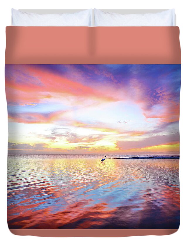 Howard Duvet Cover featuring the photograph Water Colors by Christopher Rice